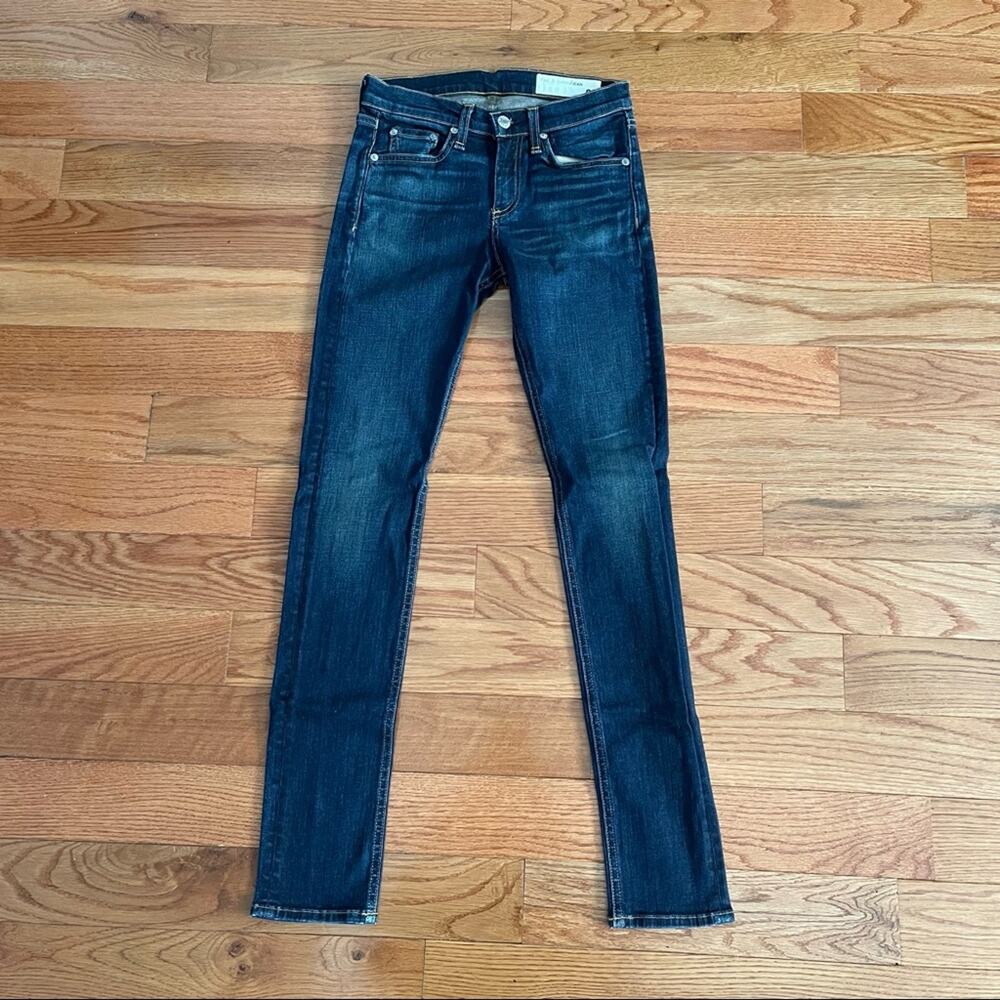 Rag Bone The High Rise Skinny Jeans Chaucer Blue Womens 25 Heritage W1513K520